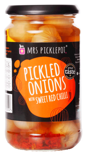 Mrs Picklepot pickled onions with sweet red chilli