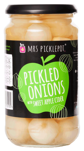 Mrs Picklepot pickled onions with sweet apple cider